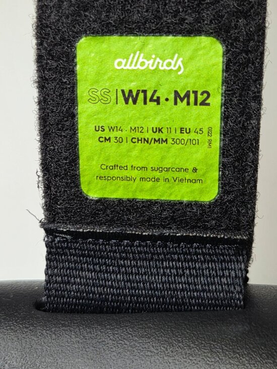 Allbirds Men\'s 12 Women\'s 14 Black Sugar Slider Comfort Slides Sandals Sugarcane main image 6
